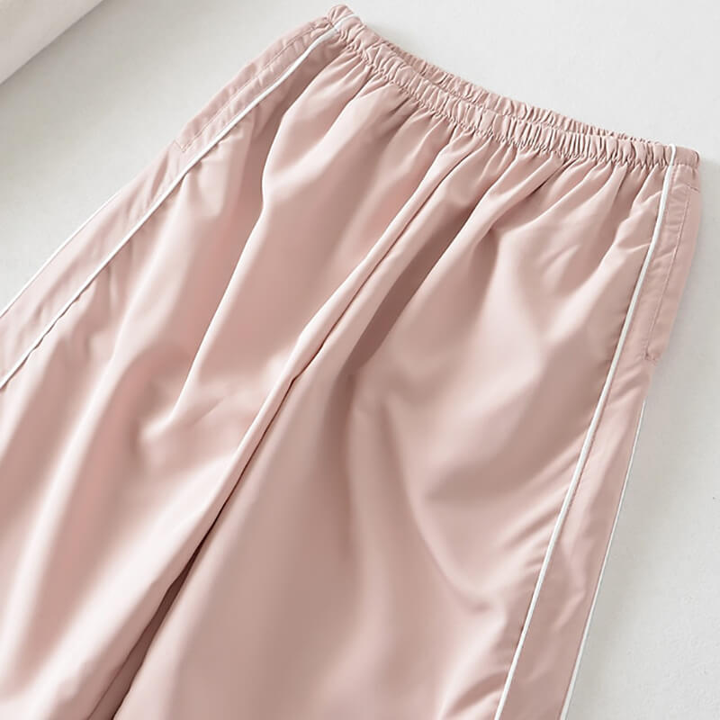 Oversized Baggy High-Waisted Pink Sweatpants for Women with Pockets, SF1031